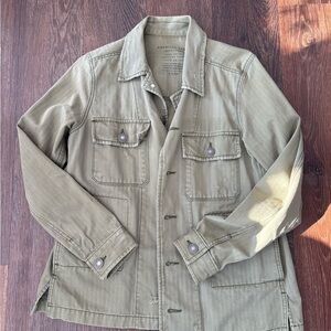 Women’s Olive Green Jacket distressed